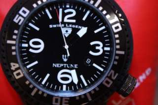 Mens Swiss Legend Neptune Black 21818P BB 01 Watch New  