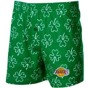   Angeles Lakers Kelly Green Limerick Boxer Shorts