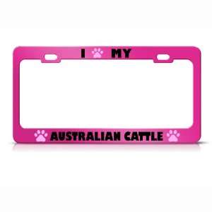  Australian Cattle Paw Love Pet Dog Metal license plate 