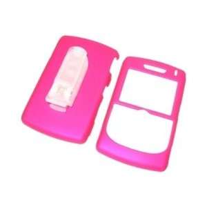Blackberry 8800 Hot Pink Rubber Touch Cover w/ Clip   Faceplate   Case 