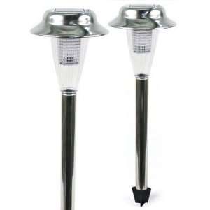    Stainless Steel Torch Solar Lights Set of 2: Kitchen & Dining