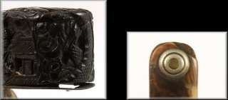 Fine 18th Century Chinese Carved Faux Tortoise Shell Case  