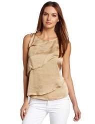 Chaus Womens Asymmetric Tiered Blouse