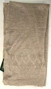 Ralph Lauren Wool Oblong Metallic Woven Knit Neck Scarf  