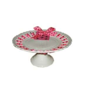  RIBBON FLEUR DE 10 FOOTED CAKE STAND: Kitchen & Dining