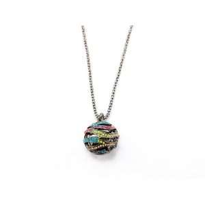 Rainbow Colorful Pride Crystal Rhinestone Sphere Orb Rounded Necklace 