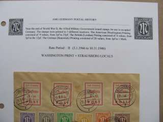 allied military government in germany postal history cover mounted on 