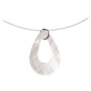 body candy mother of pearl teardrop choker necklace