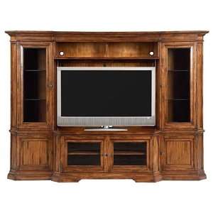   Pine Wood Open Entertainment Wall and Media Storage