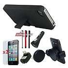  Case Stylus Charger Car Holder Kit For Apple iPhone 4 4g 4th 4s