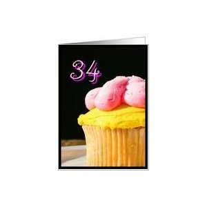  Happy 34th Birthday muffin Card: Toys & Games