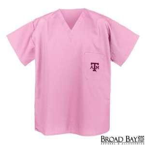 Texas A&M Pink Scrubs Tops SHIRT Aggies Logo For HER  Officially 