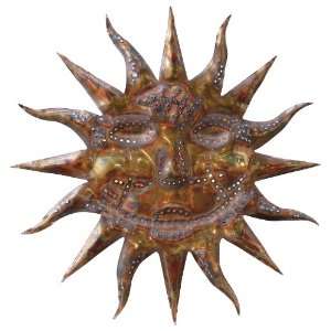  Hand Crafted Copper Sun Outdoor Accent Light
