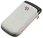 BlackBerry Leather Pocket Case Pouch for the Torch 9800, White with 