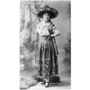   musical comedy star,charro costume,sombrero,1892