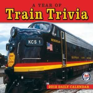  Year of Train Trivia 2012 Daily Box Calendar Office 