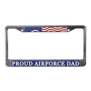  Proud Airforce Dad Flag License Plate Frame by CafePress 
