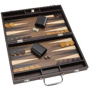  Pavilion Deluxe Backgammon Game SET WITH MAHOGANY FINISH 