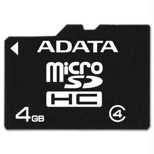  ADATA 4GB microSDHC Class 4 Memory Card: Cell Phones 