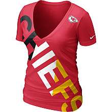 Nike Kansas City Chiefs Womens Off Kilter Tri blend T Shirt   NFLShop 