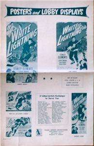   OF BOWERY BOYS FAME ORIG HOCKEY WHITE LIGHTNING UNCUT PRESSBOOK  