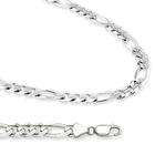 Showman Jewels NEW Solid 14k White Gold Figaro Link Chain Necklace 5mm 