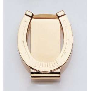    23K Gold Electroplated Horseshoe Money Clip: Office Products