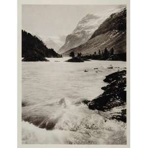  1930 Loenvand North Fjord Nordfjord Norway Photogravure 