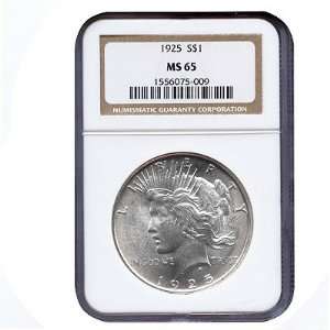  1925 Silver Peace Dollar MS65