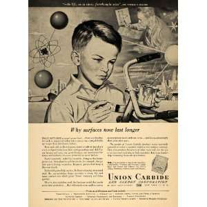  1949 Ad Union Carbide Carbon Chemicals Paints Boy Bike 
