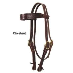 Fabtron Wide Tooled Harness Leather Headstall Chs  Pet 