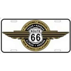 Route 66   Shield Emblem w/all 8 Rt 66 States License Plate Plates Tag 
