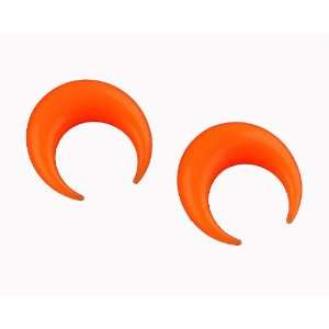  Orange Flexible Silicone Ear Pincher   8G Jewelry
