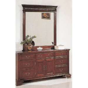  YT Furniture Audrey Dresser with Optional Mirror (Cherry 