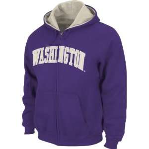  Washington Huskies Purple Tackle Twill Full Zip Hooded 