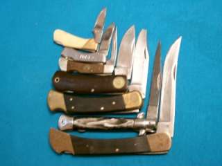 LOT ANTIQUE VINTAGE BUCK 110 USA ITALY KNIFE KNIVES FOLDING POCKET 