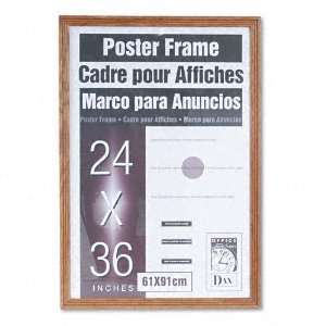 Solid Wood Poster Frame, Traditional w/Plexiglas Window, 24 x 36 