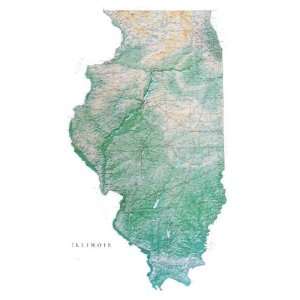  Raven Maps & Images Illinois Wall Map: Office Products
