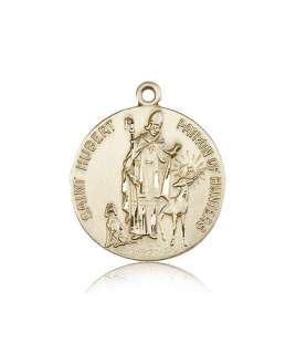 St. LG 14K Gold Saint Hubert of Liege Hunting Medal Pen  