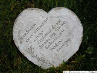 Grabschmuck Herz mit Trauerspruch 21 cm Grabdekoration  