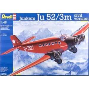   48 Ju 52 2M Civil Airliner (Plastic Model Airplane) Toys & Games