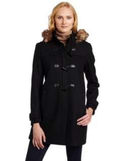  Tommy Hilfiger Womens Hooded Toggle Coat: Clothing