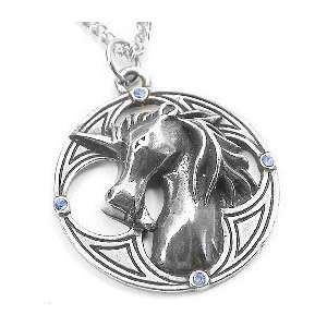    Guardian Plantagnet Unicorn Celtic Pendant Necklace Jewelry