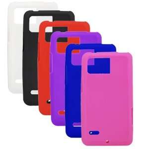  Soft Silicone Case (Black + Red + Blue + Hot Pink + Pluper + White 