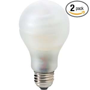 GE 63498 9 Watt 450 Lumen Covered Glass CFL Light Bulb, Soft White, 2 