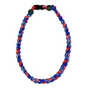   : Titanium Ionic Braided Necklace   Royal Blue/Red: Sports & Outdoors