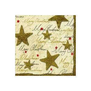    Star Twinkle Cream Christmas Party Lunch Napkins