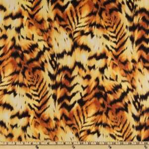   Wild Tiger Gold/Black/Brown Fabric By The Yard Arts, Crafts & Sewing