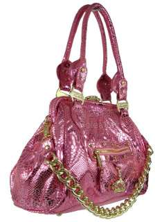Womens LYDC Designer Diamante Snake Skin Hand Bag With Detachable 