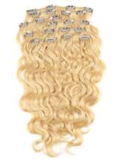 100% Remy Human Hair Clips in Extensions 10pcs full set  